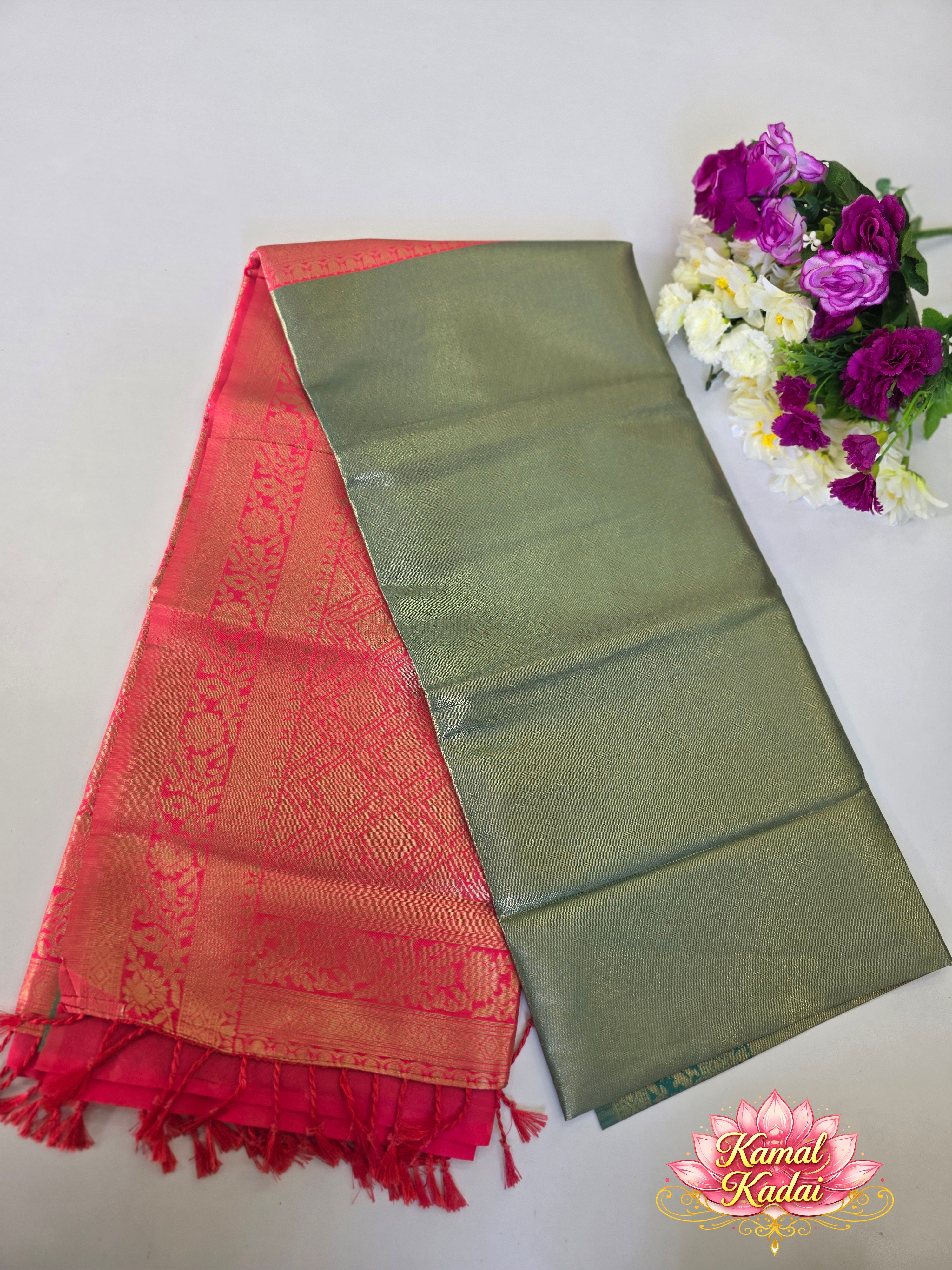 Jyothika Saree With Contrast Pallu and Blouse