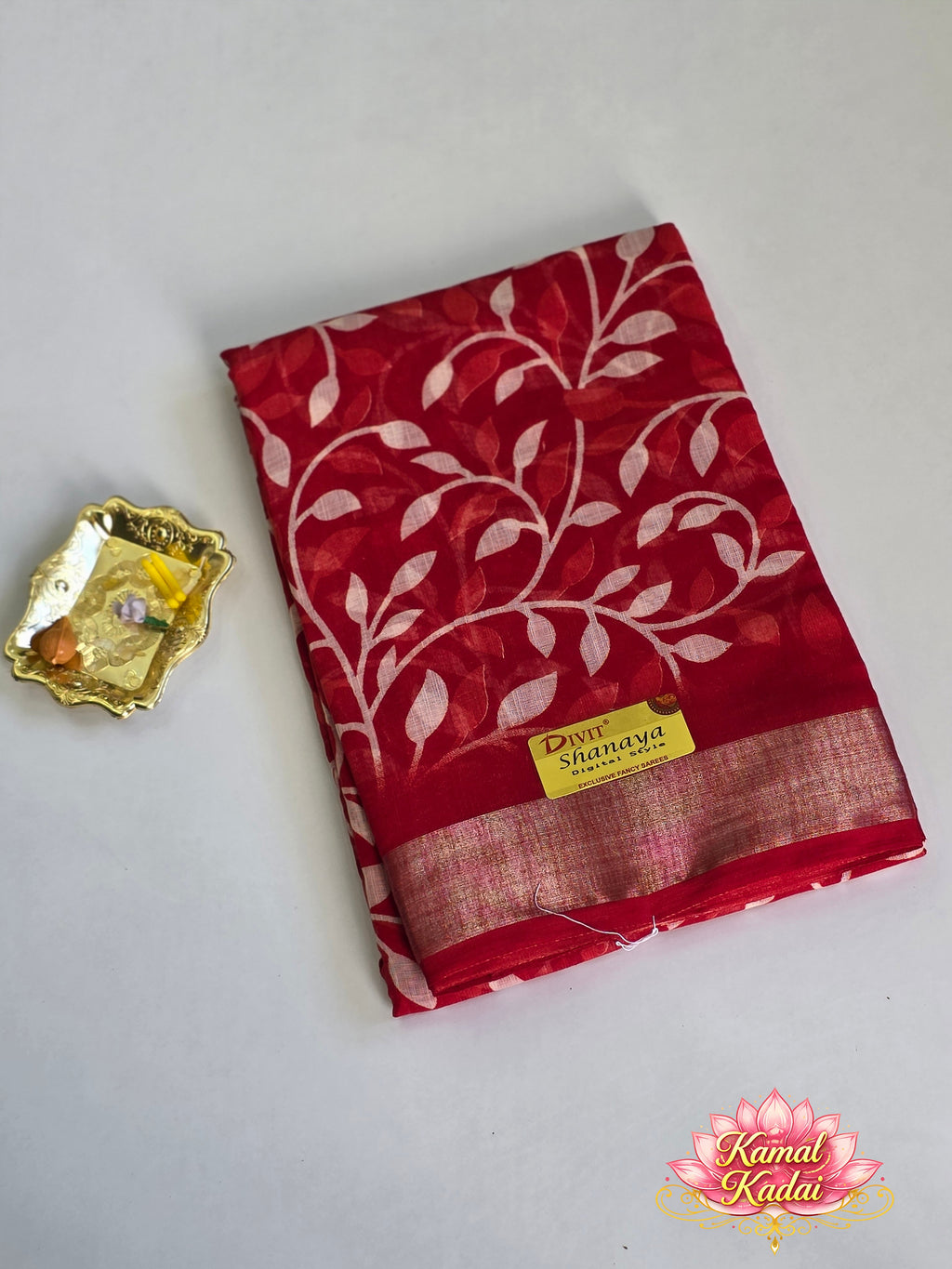 Leaf print - Cotton Saree