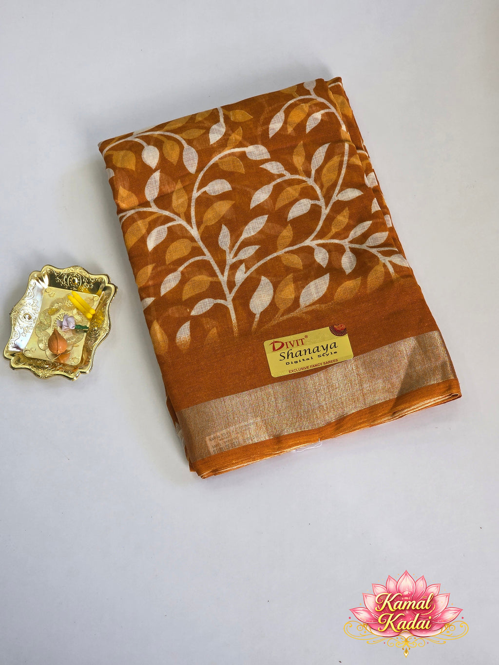 Leaf print - Cotton Saree
