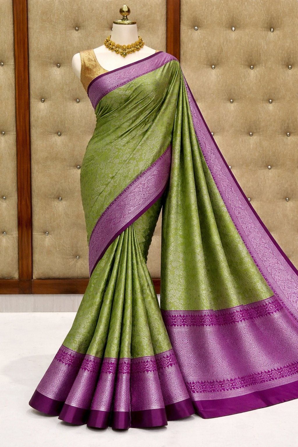 Mau Silk Saree(Retta Petta Border)