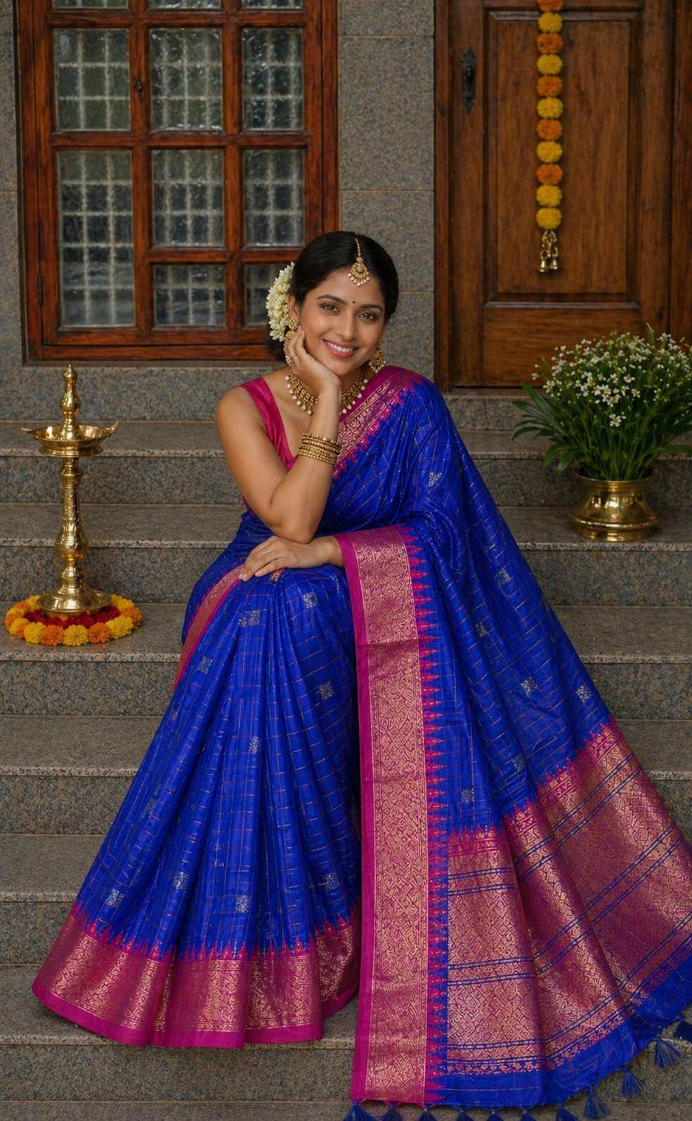 Temple Semi Soft Silk