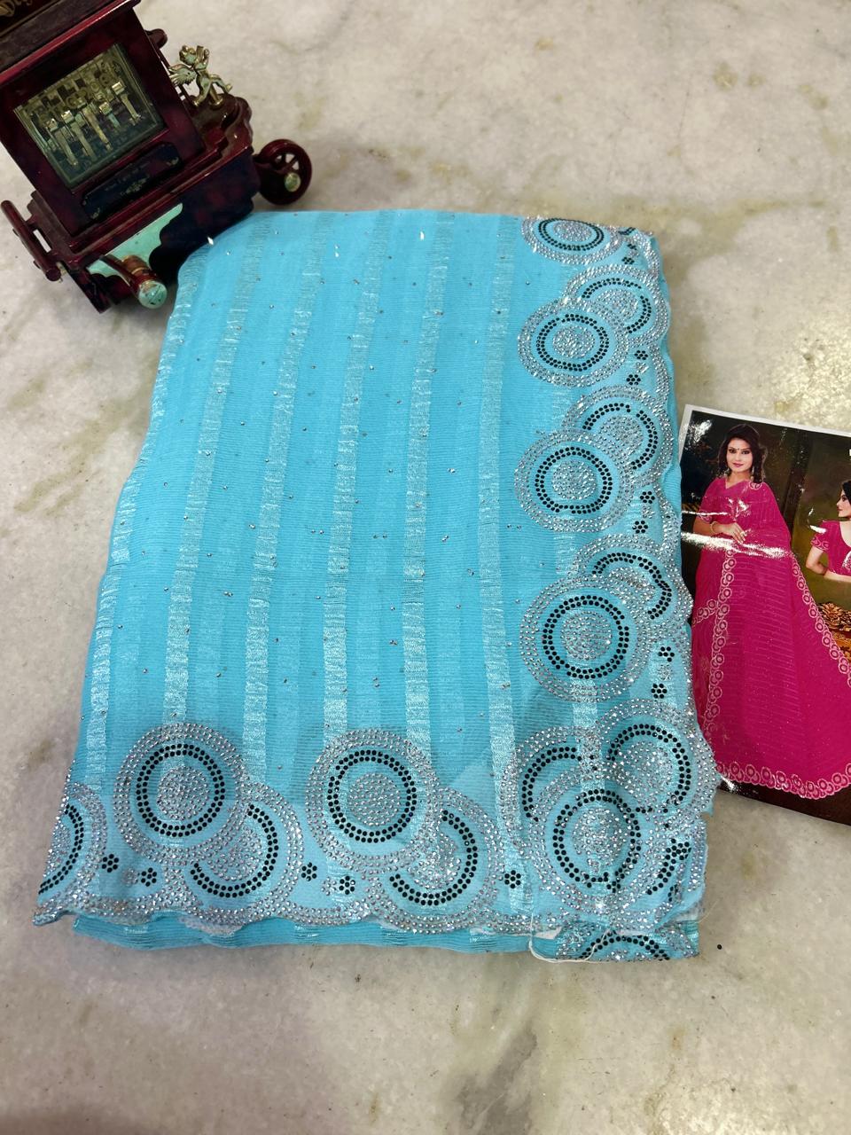 Simran stone saree