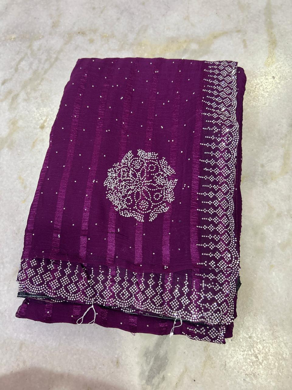 Simran stone saree