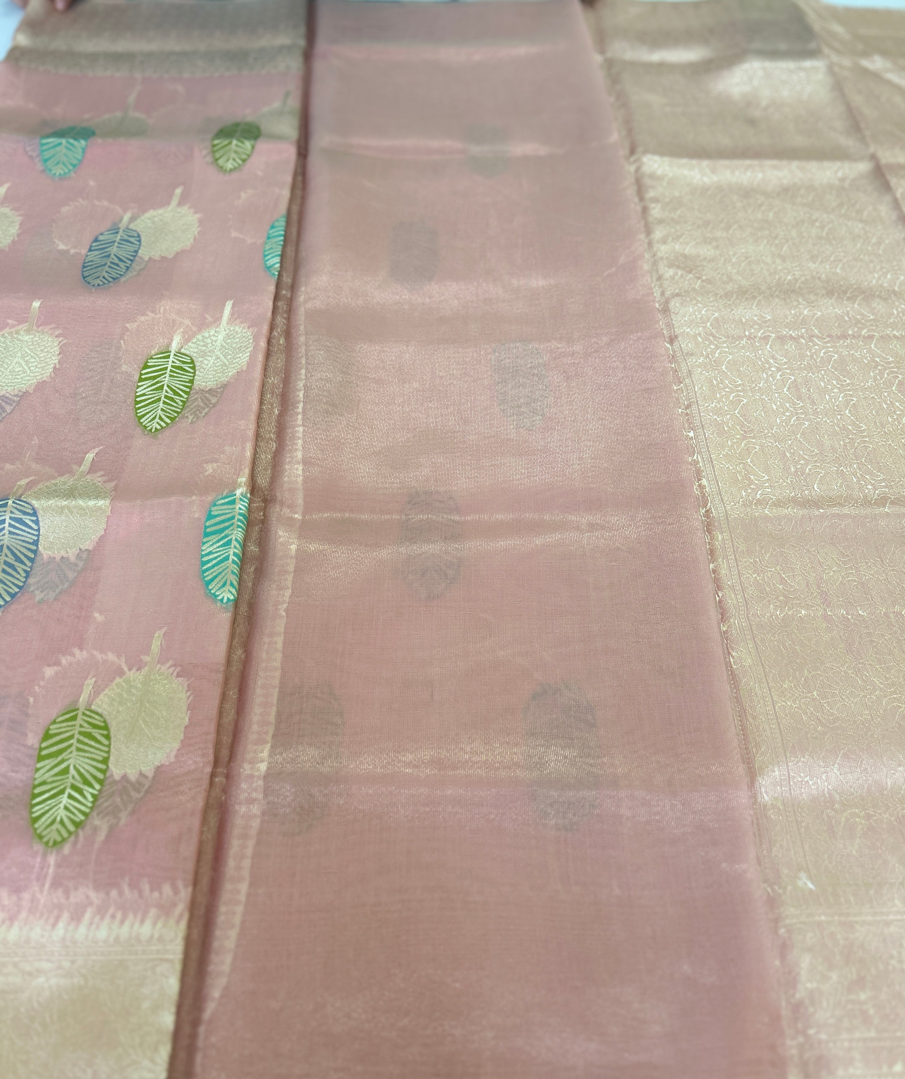 Rainbow Organza Silk Saree