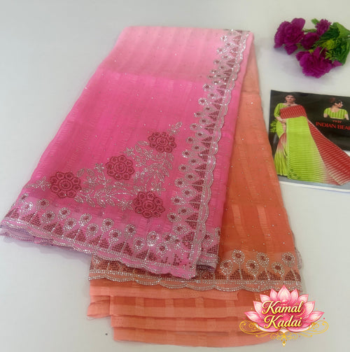 Ciffon Saree With Stone work