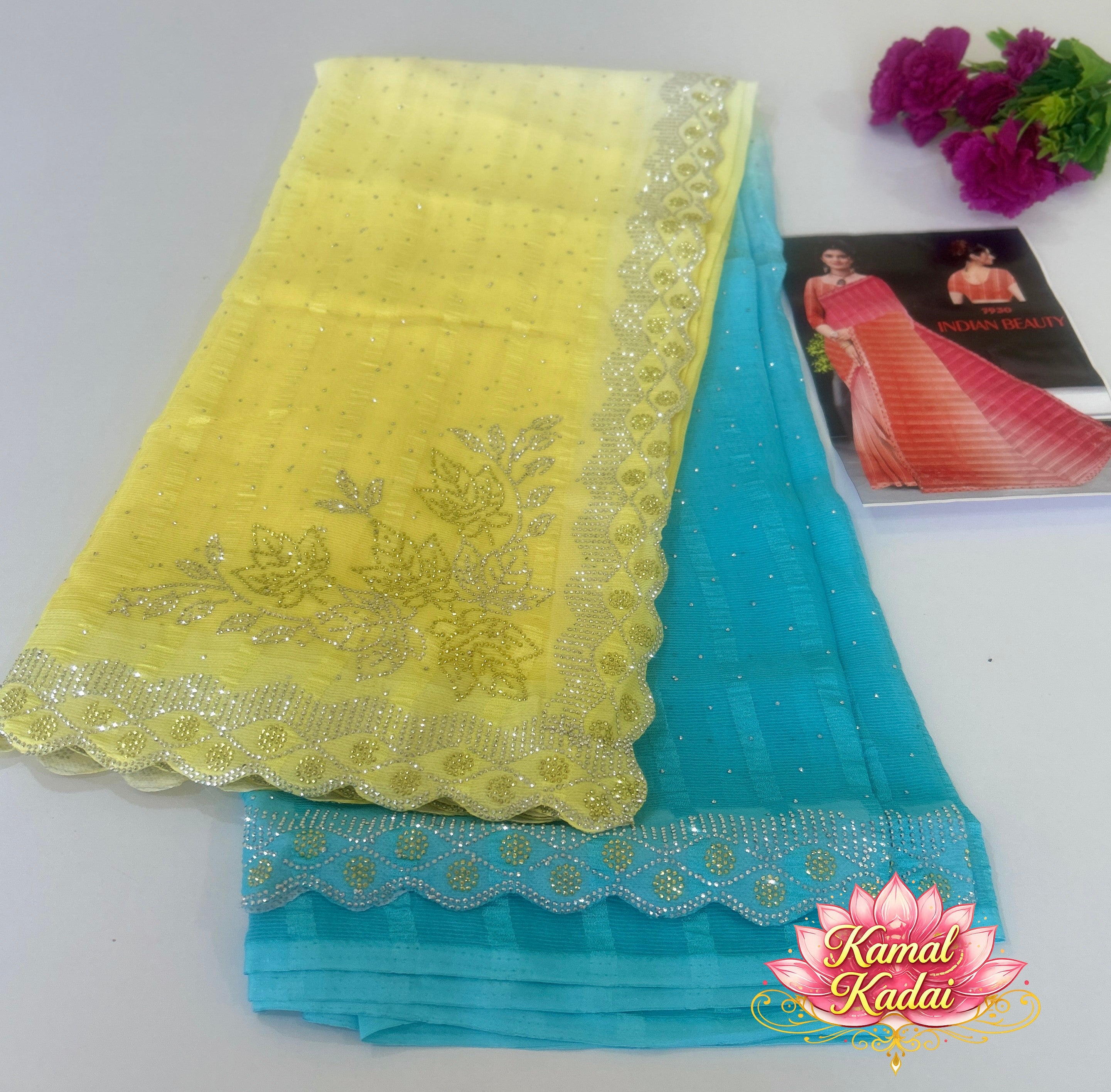 Ciffon Saree With Stone work