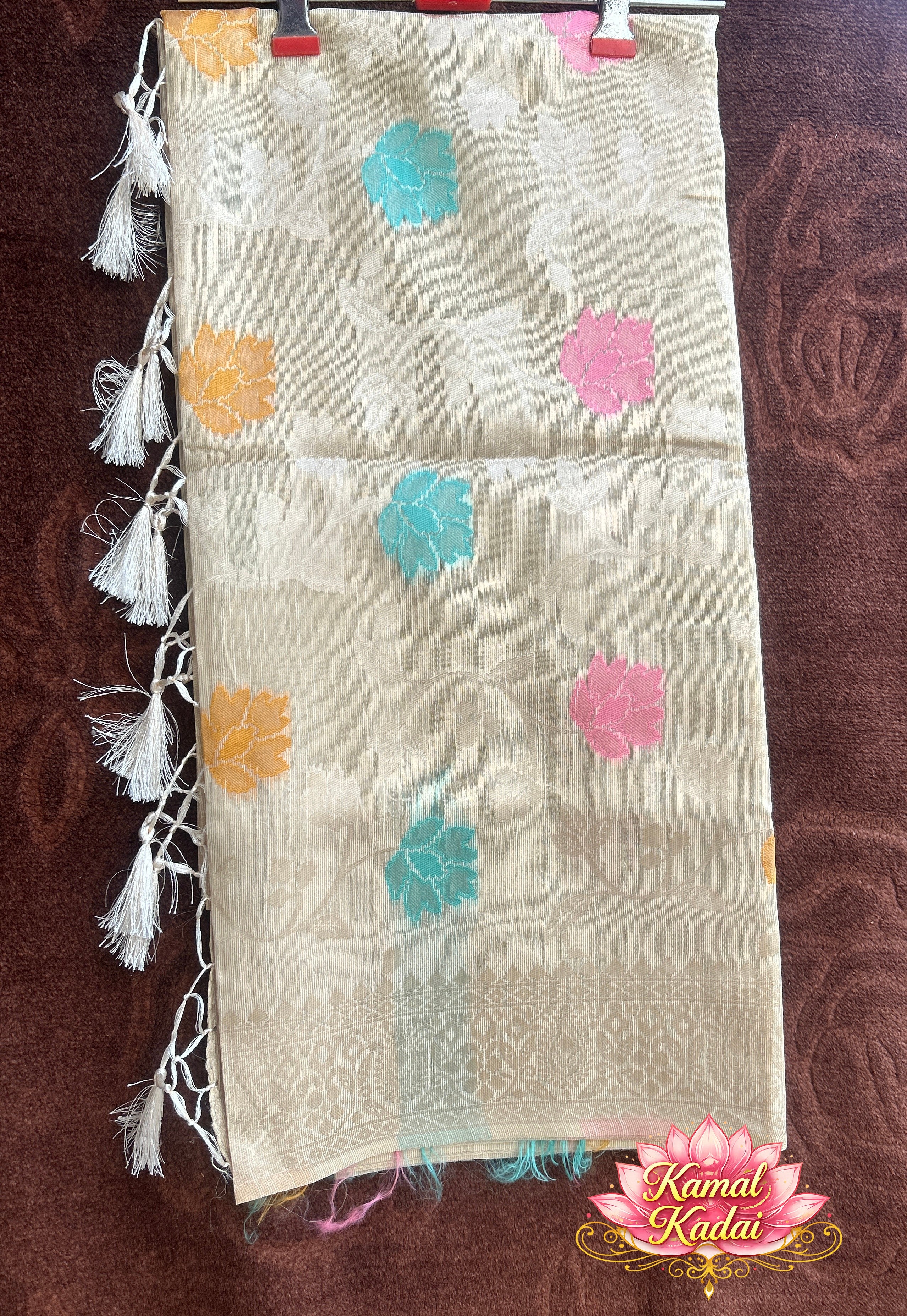 Rainbow Organza Silk Saree