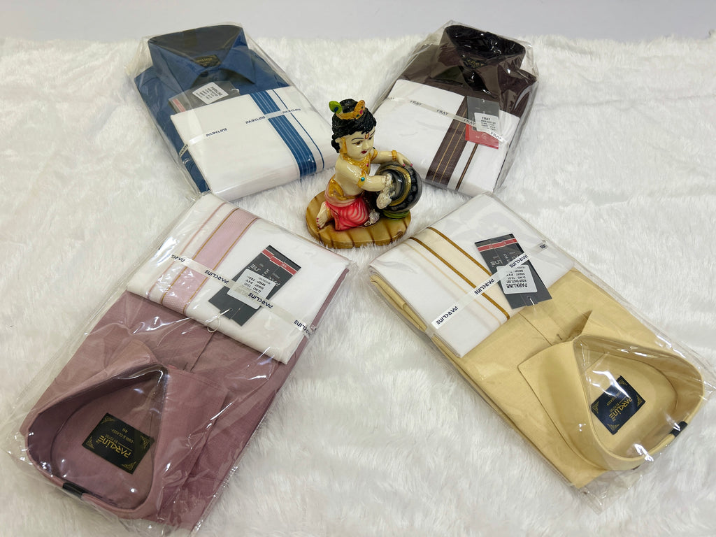 Men's Veshti Shirt Set