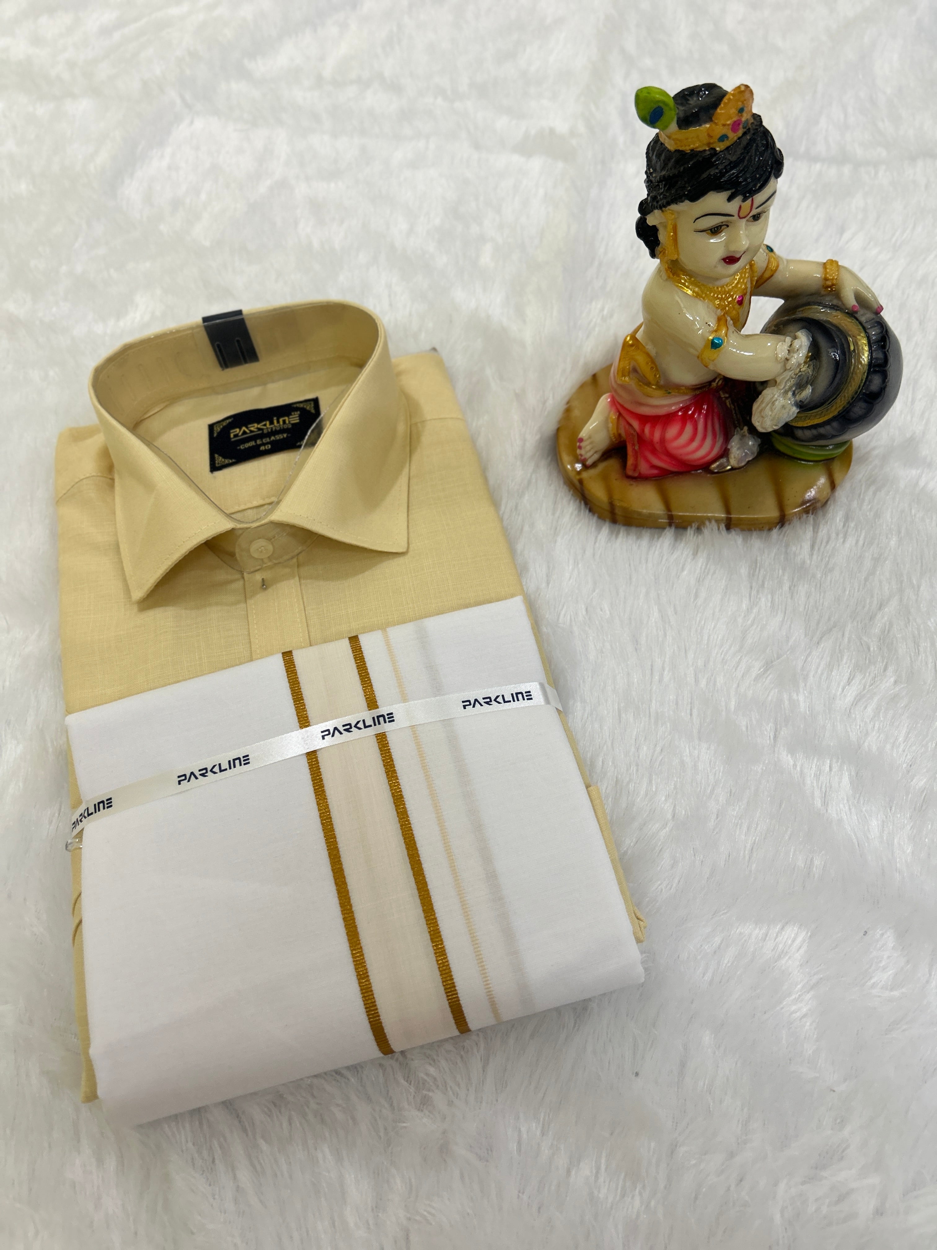 Men's Veshti Shirt Set