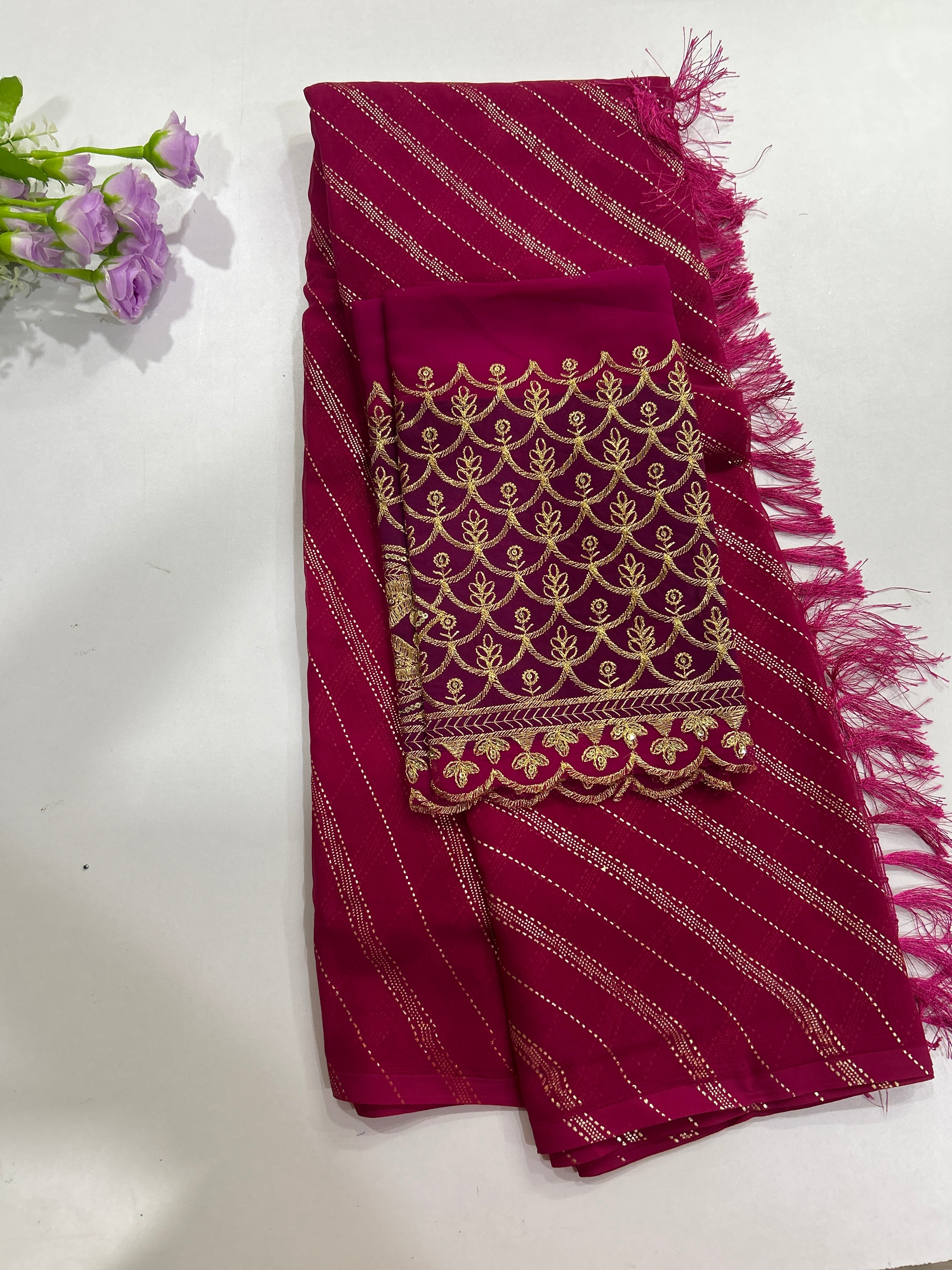 Synthetic designer with work blouse
