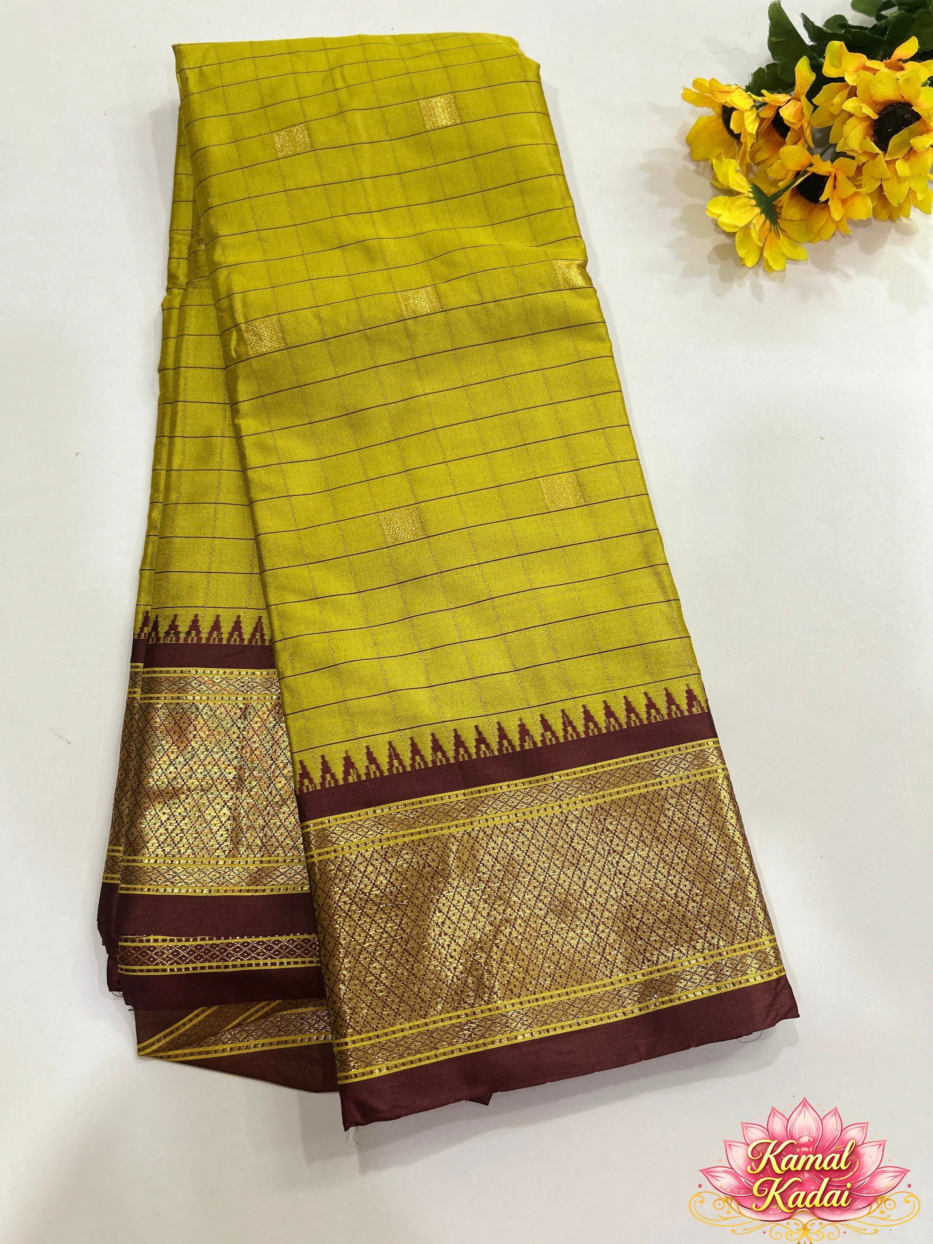 Temple Semi Soft Silk