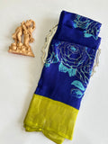 Floral Zari Border Soft Silk Saree