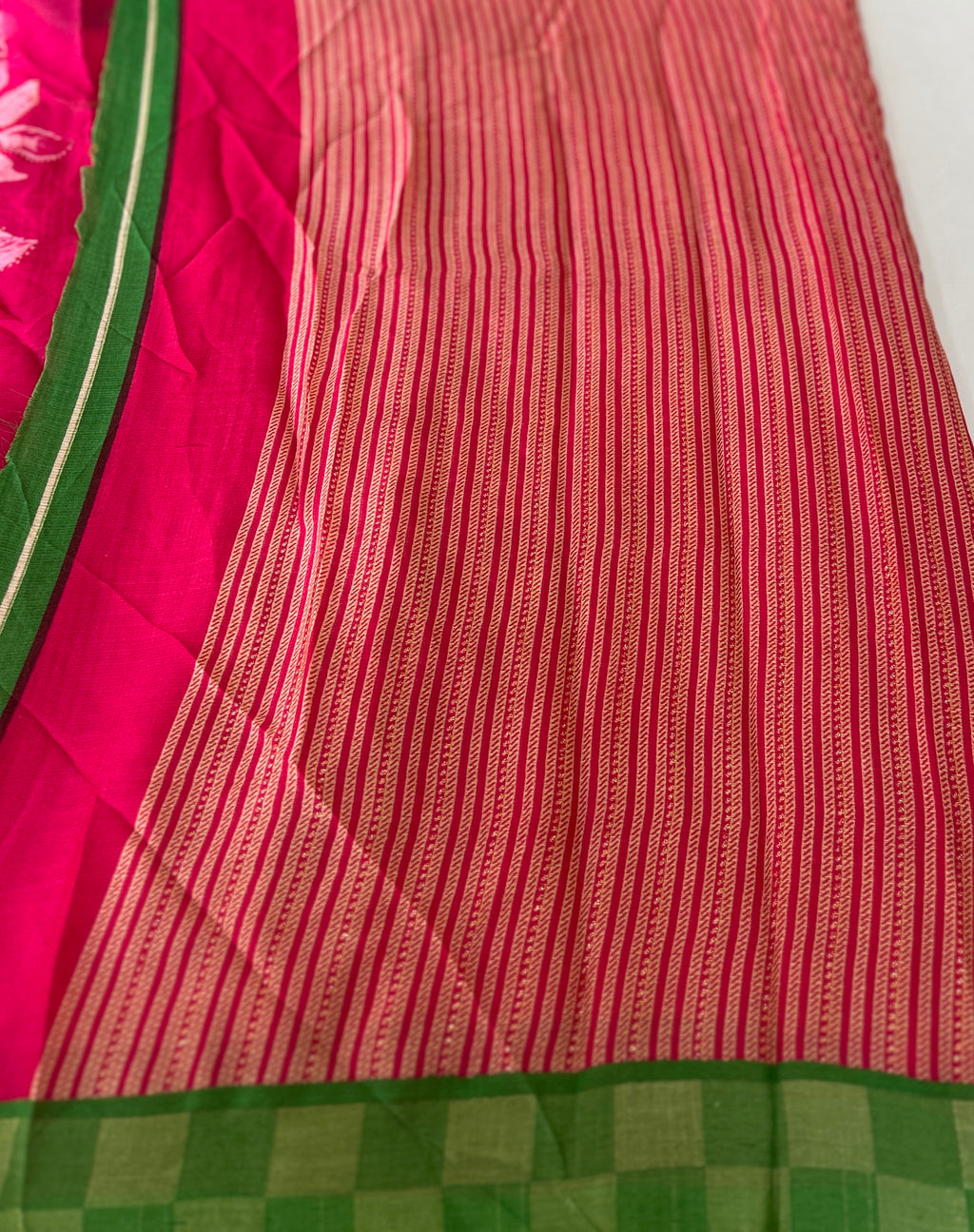Floral Zari Border Soft Silk Saree