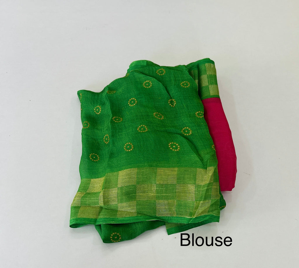Floral Zari Border Soft Silk Saree