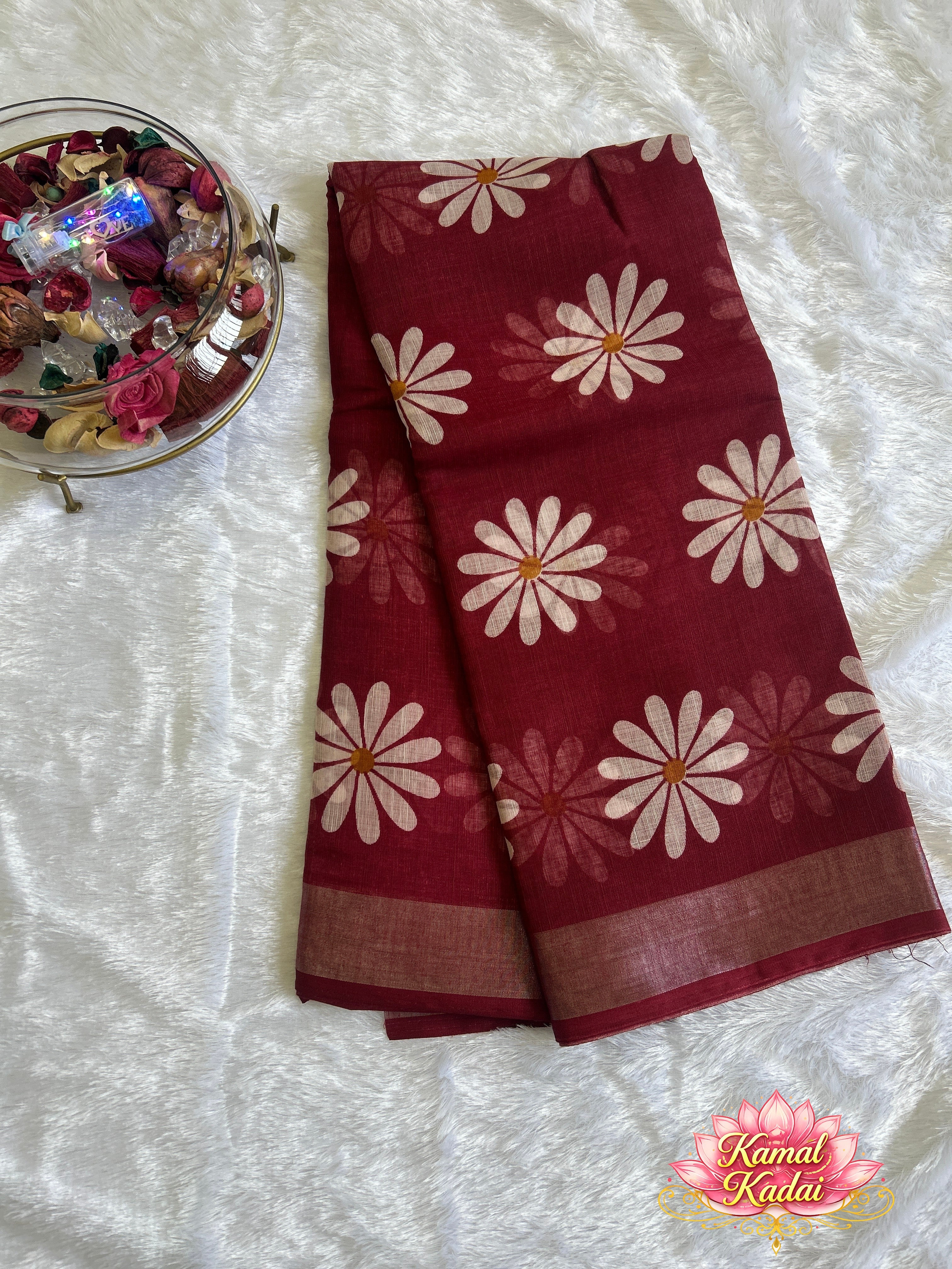 Floral Cotton Saree