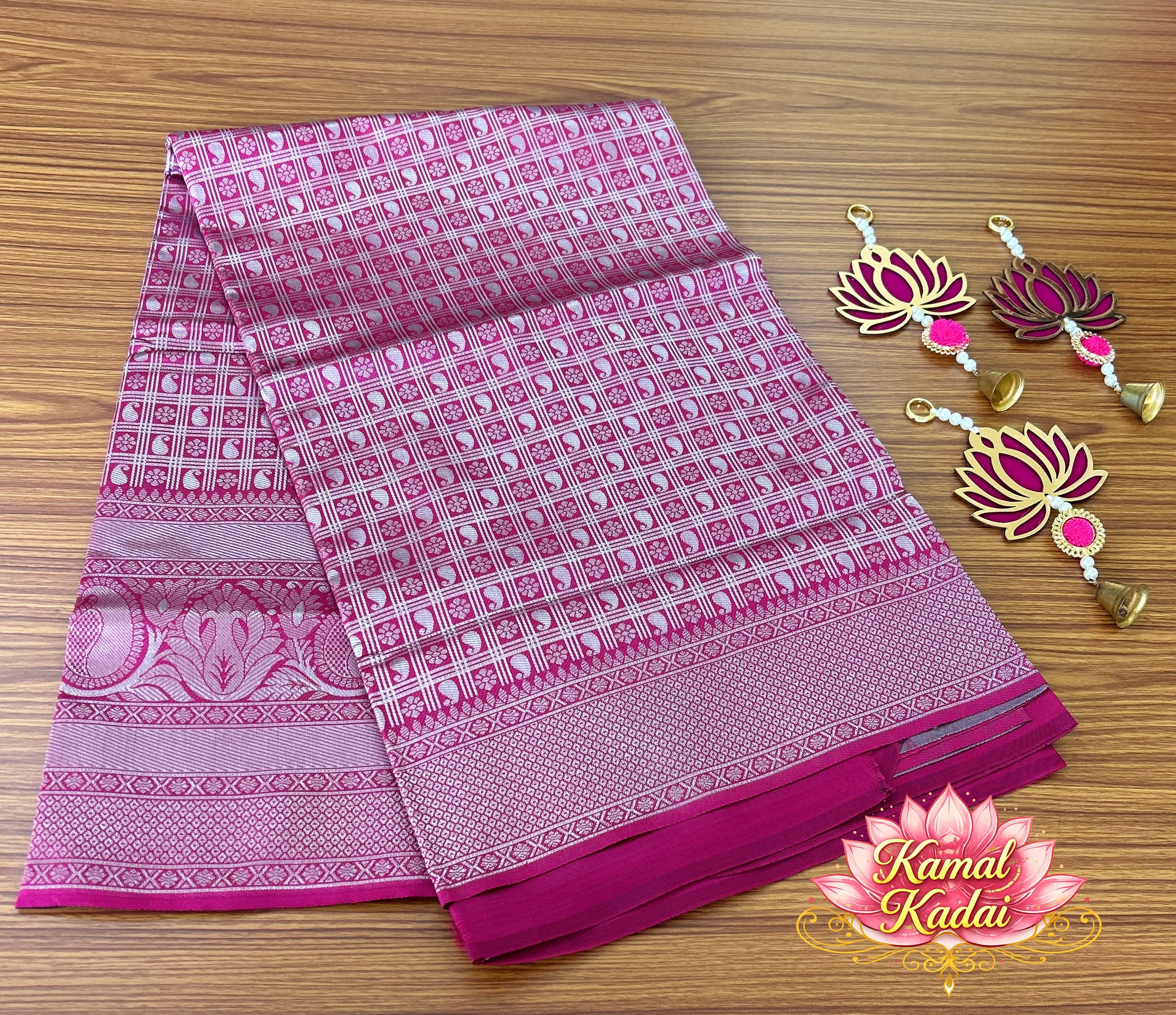 Katan Silk Checked Saree