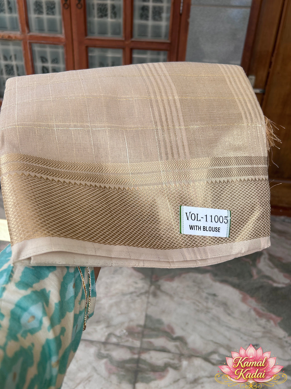 Tissue cotton saree