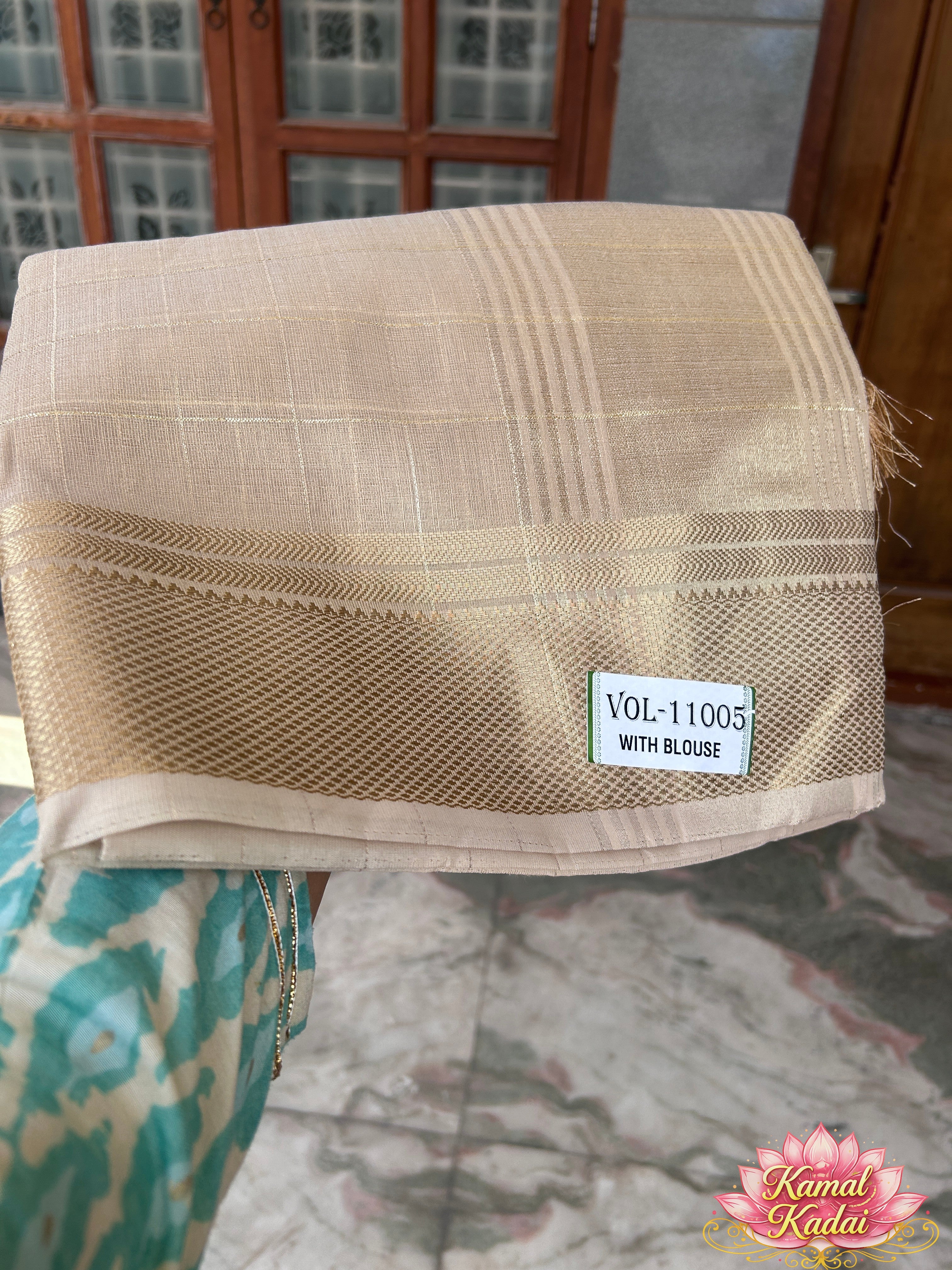 Tissue cotton saree