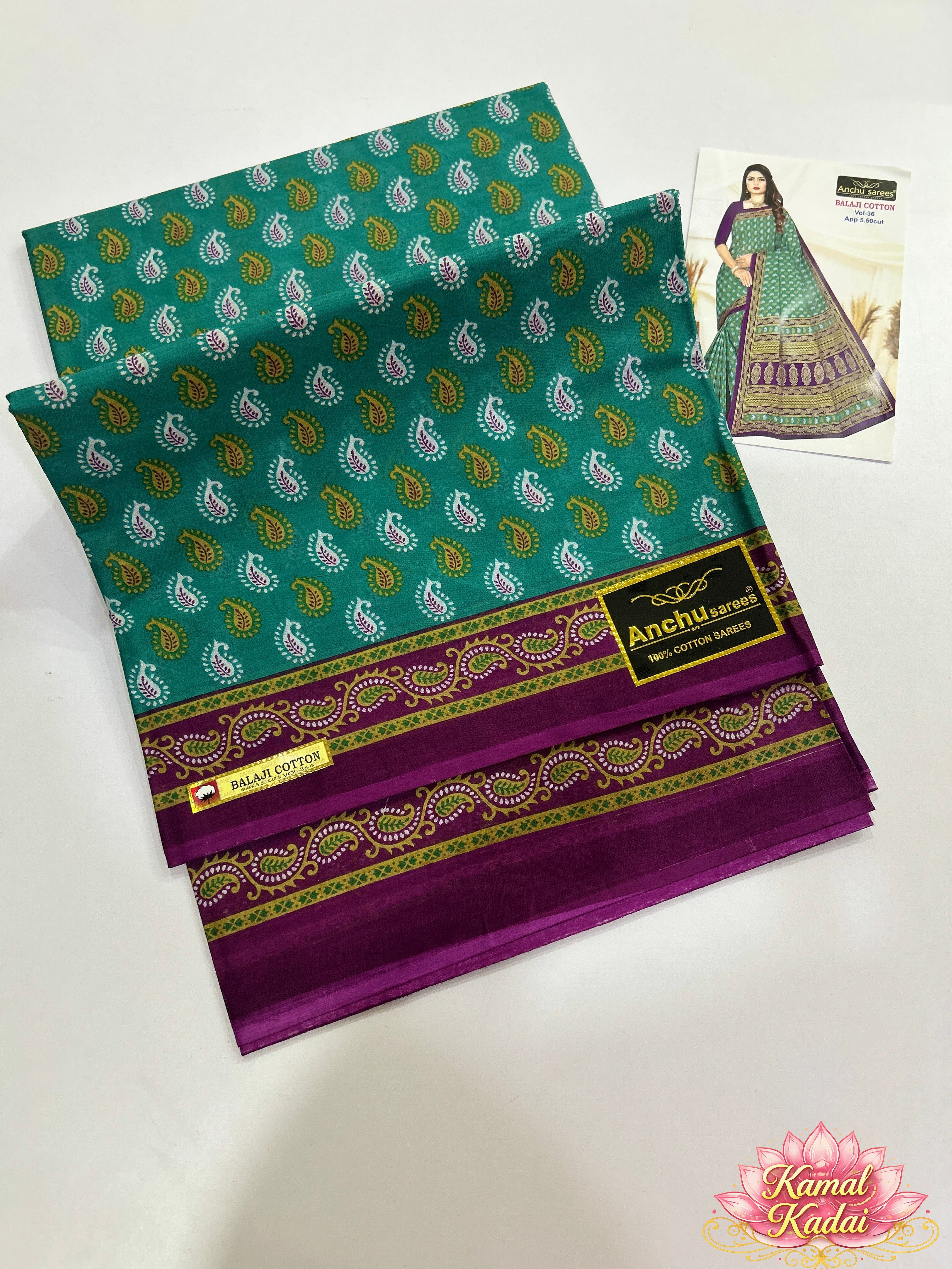 Mango Printed Cotton Saree