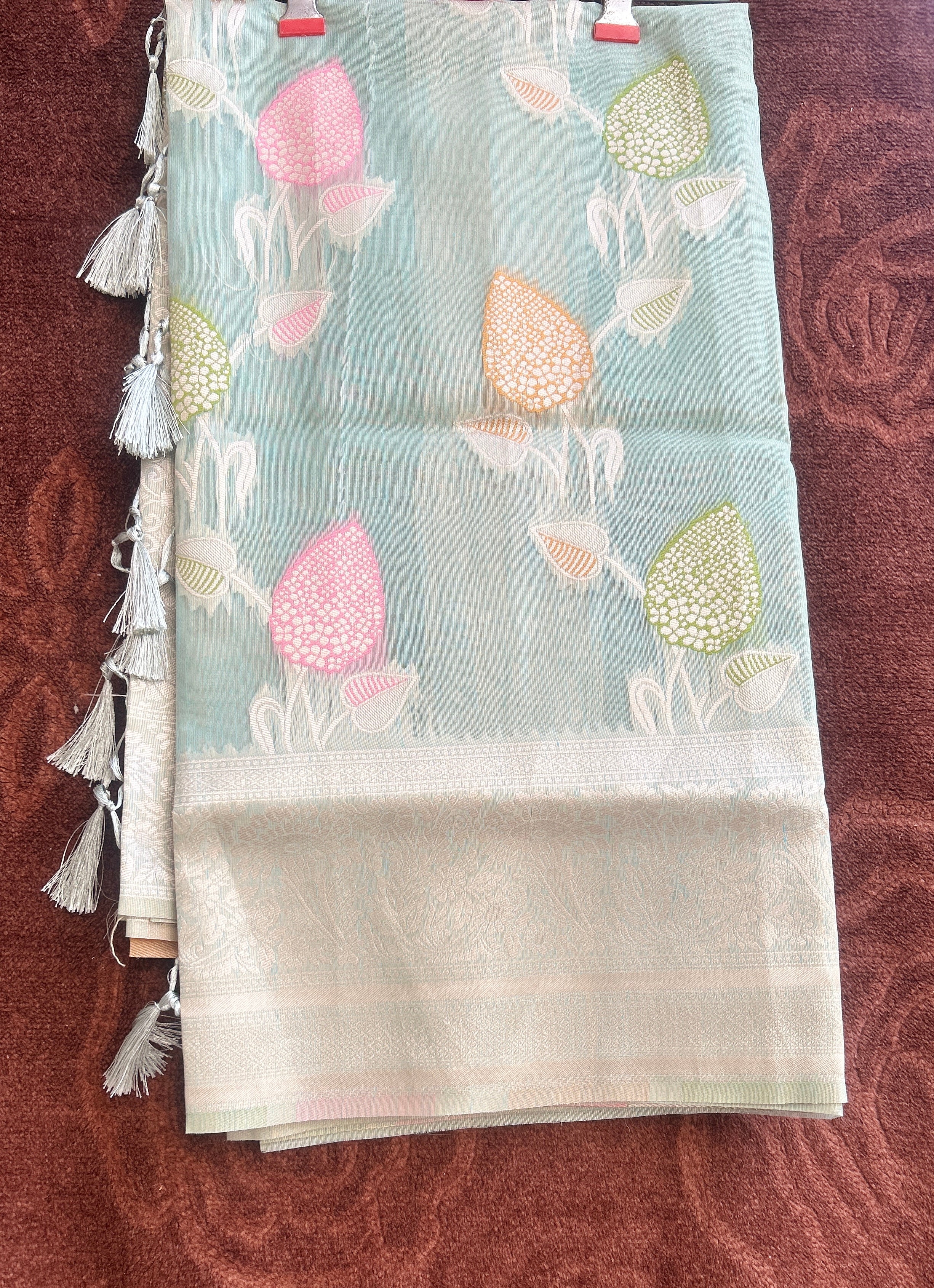 Rainbow Organza Silk Saree