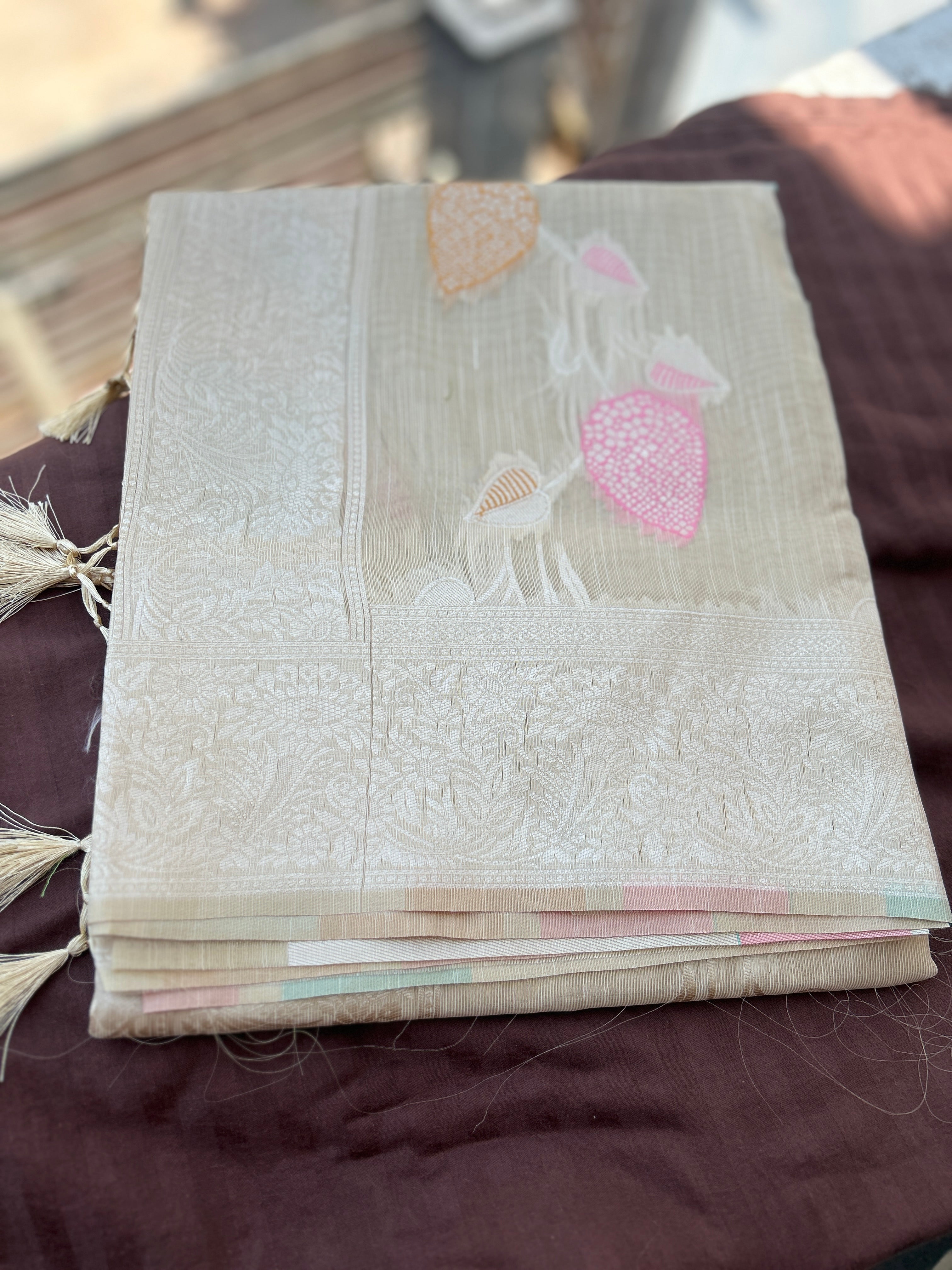 Rainbow Organza Silk Saree