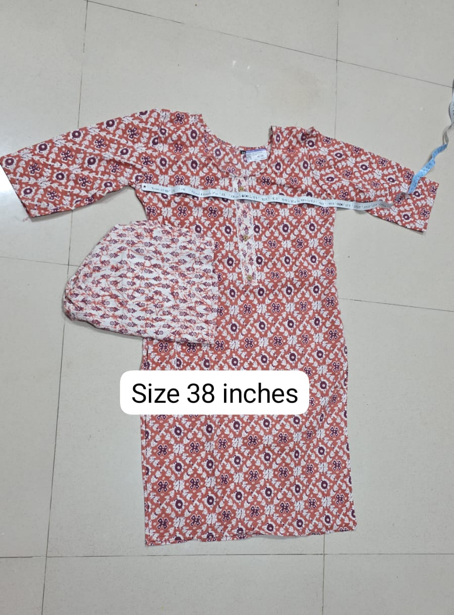 2 Pc Matching Kurti and Pants set