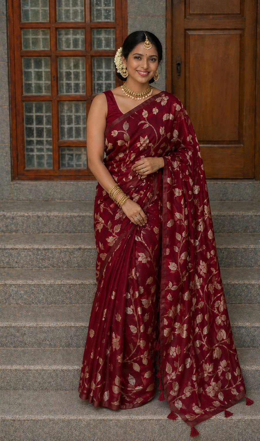 Kora silk cotton saree