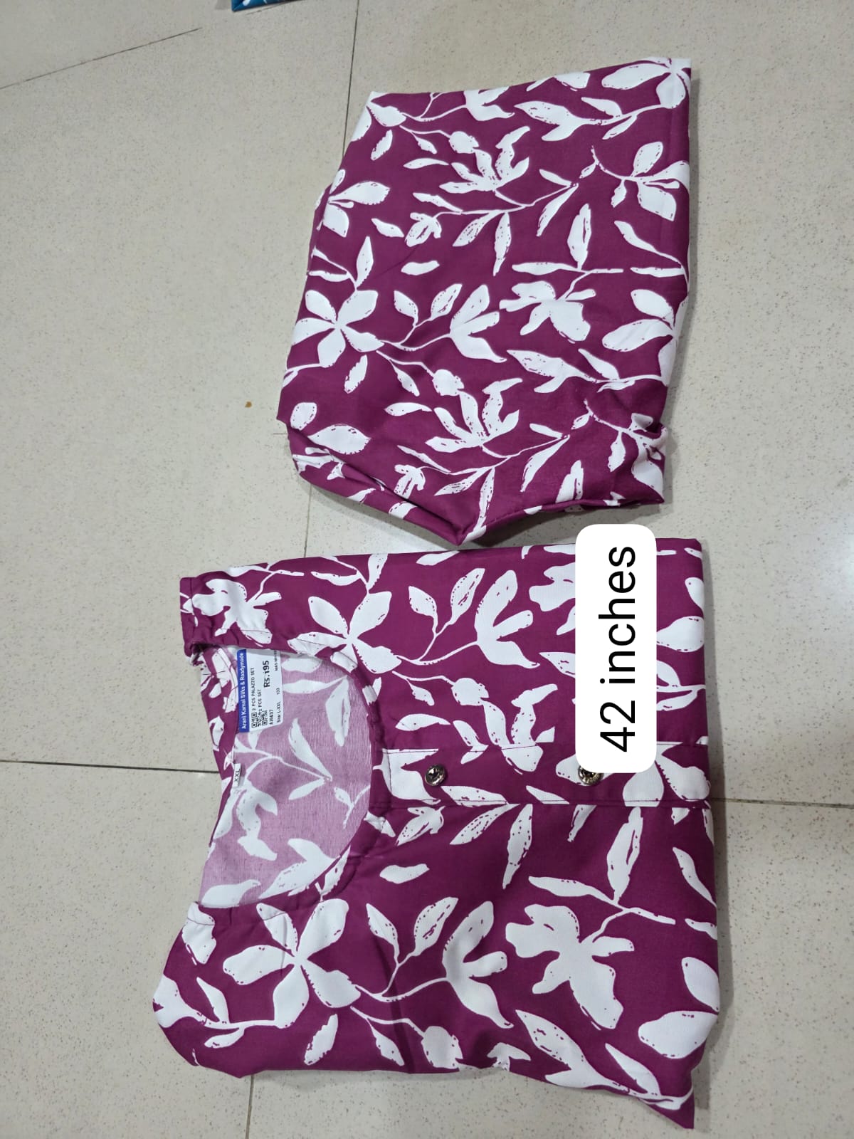 2 Pc Matching Kurti and Pants set