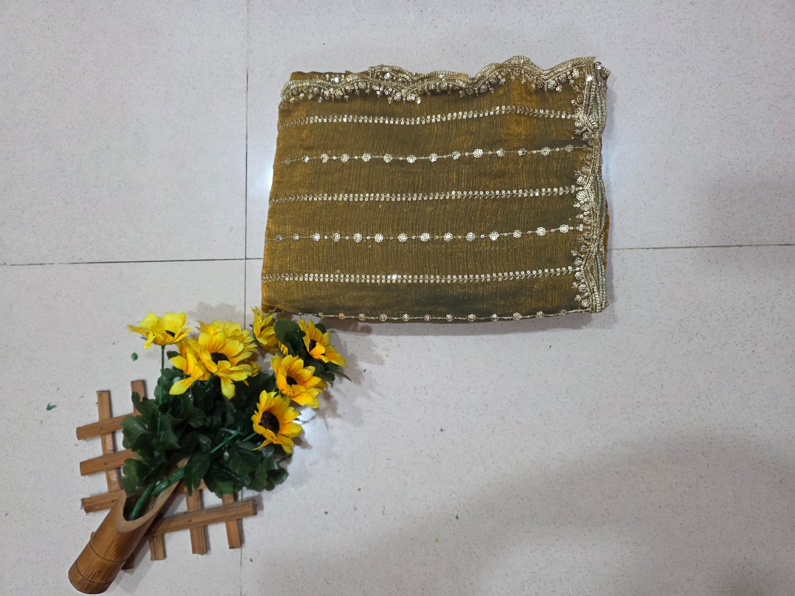 Insta Trending  Space Silk Saree - Striped Shimmer work