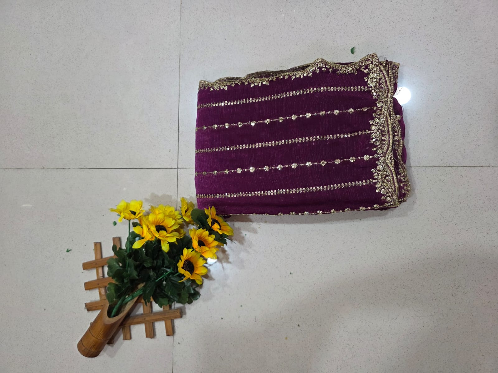 Insta Trending  Space Silk Saree - Striped Shimmer work