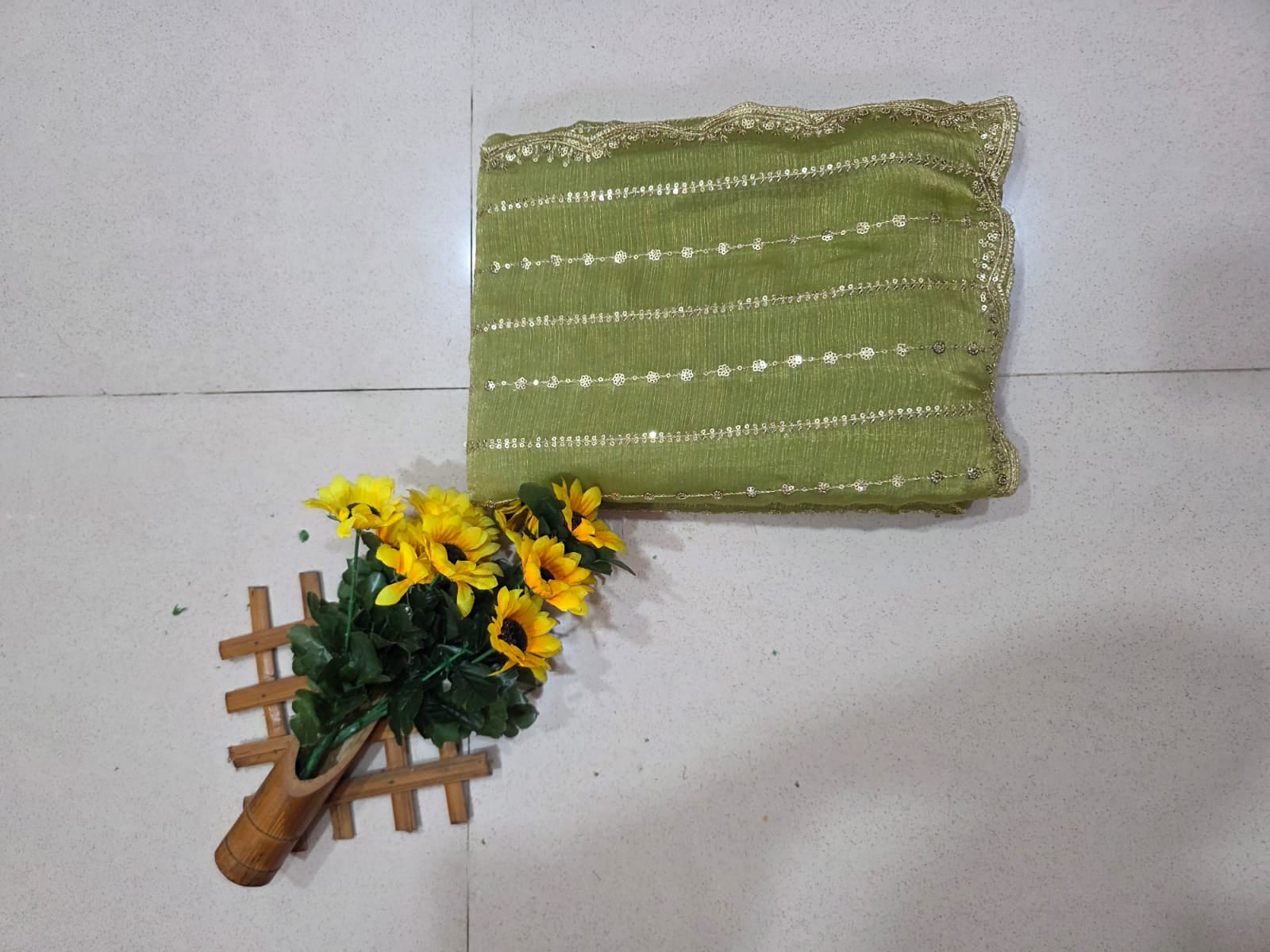 Insta Trending  Space Silk Saree - Striped Shimmer work