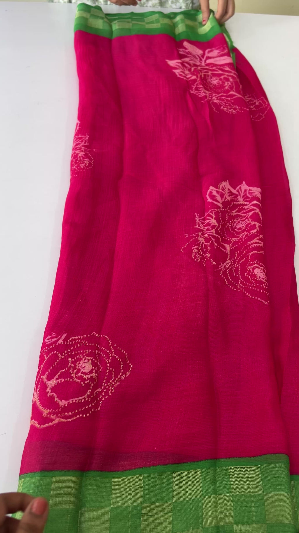 Floral Zari Border Soft Silk Saree