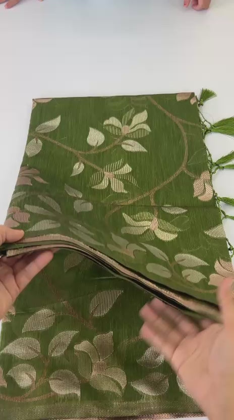 Kora silk cotton saree