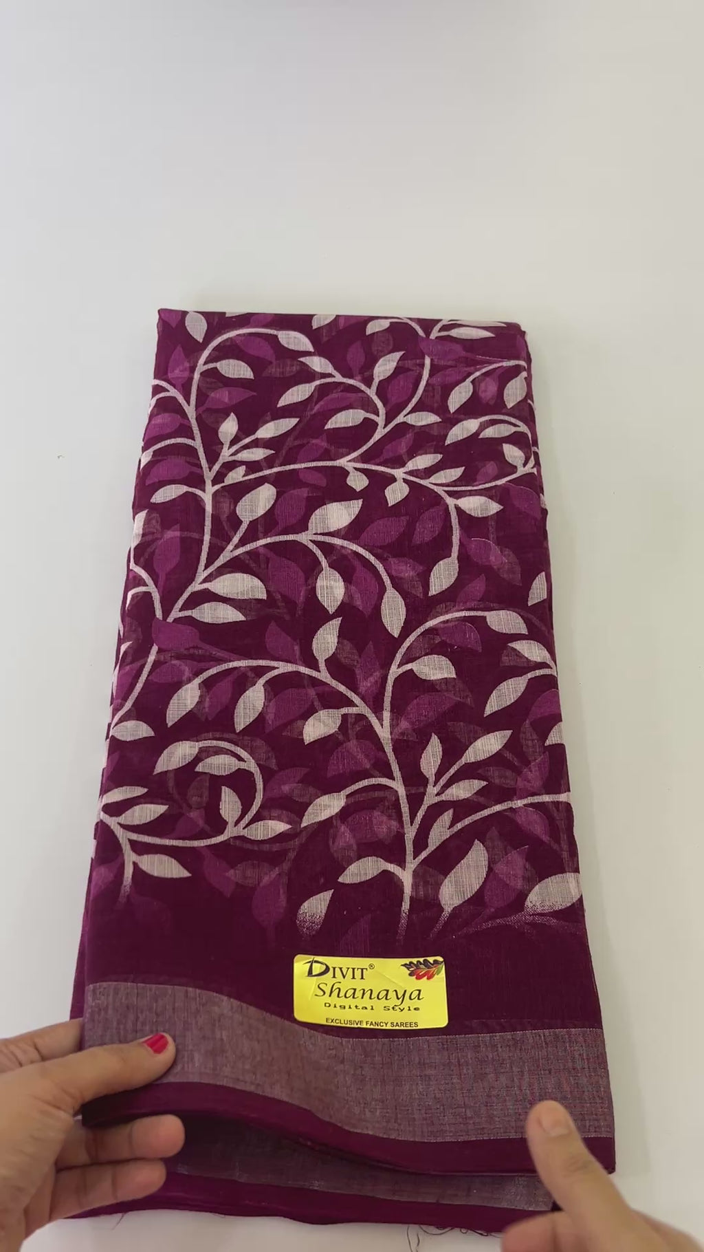 Leaf print - Cotton Saree